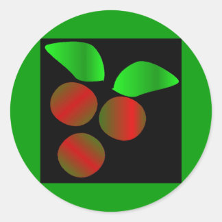 Sticker Rond Noël Holly I