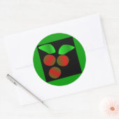 Sticker Rond Noël Holly I (Enveloppe)