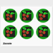 Sticker Rond Noël Holly I (Feuille)