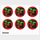 Sticker Rond Noël Holly II (Feuille)