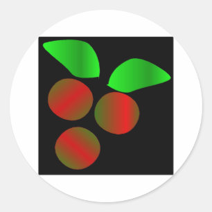 Sticker Rond Noël Holly III
