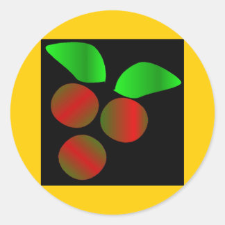 Sticker Rond Noël Holly IV