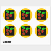 Sticker Rond Noël Holly IV (Feuille)