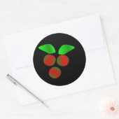 Sticker Rond Noël Holly VI (Enveloppe)