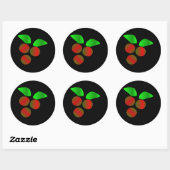 Sticker Rond Noël Holly VI (Feuille)