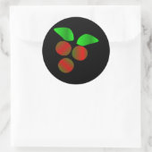 Sticker Rond Noël Holly VI (Sac)