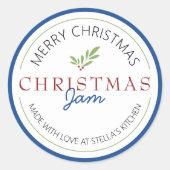 Sticker Rond Noël Jam Maison Verdure (Devant)