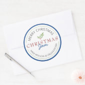 Sticker Rond Noël Jam Maison Verdure (Enveloppe)