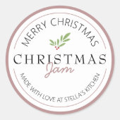 Sticker Rond Noël Jam Maison Verdure (Devant)