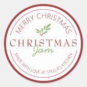 Sticker Rond Noël Jam Maison Verdure (Devant)