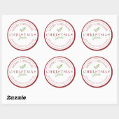 Sticker Rond Noël Jam Maison Verdure (Feuille)