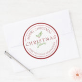 Sticker Rond Noël Jam Maison Verdure (Enveloppe)