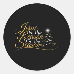 Sticker Rond Noël Jésus est la raison de la saison