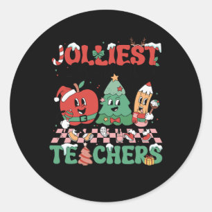 Sticker Rond Noël Jolle Bund'Enseignants Mignonne Super X