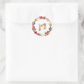 Sticker Rond Noël Joy Watercolor Wreath ID292 (Sac)