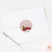 Sticker Rond noël joyeux et princesse brillante (Enveloppe)