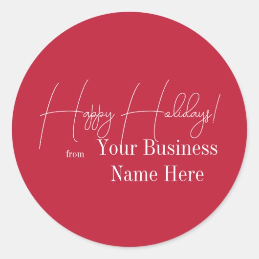 Sticker Rond Noël Joyeux Jours fériés Affaires rouges (Devant)