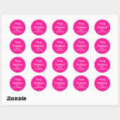 Sticker Rond Noël Joyeux Noël du nom Rose chaud (Feuille)
