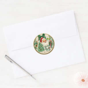 Sticker Rond Noël Kitschmas nostalgique