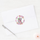 Sticker Rond Noël Koala Botaniques (Enveloppe)