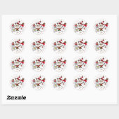 Sticker Rond Noël Llama, Kitten et Souris (Feuille)