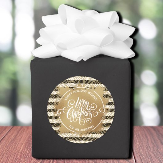 Sticker Rond Noël Maison de vacances Cuisine d'or