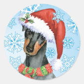 Sticker Rond Noël Manchester Terrier (Devant)
