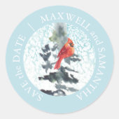 Sticker Rond Noël Mariage rustique (Devant)