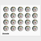 Sticker Rond Noël merci (Feuille)