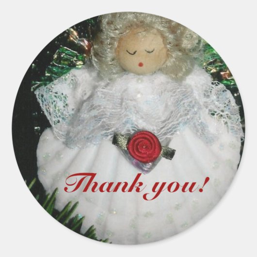 Sticker Rond Noël merci (Devant)