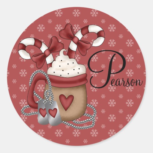 Sticker Rond Noël militaire (Devant)