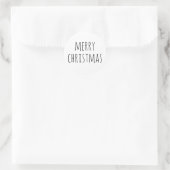 Sticker Rond Noël minimaliste | Fête Neutre (Sac)