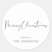 Sticker Rond Noël minimaliste moderne (Devant)