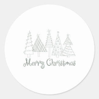 Sticker Rond Noël minimaliste moderne Cosy
