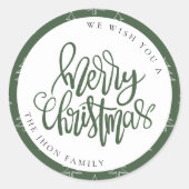 Sticker Rond Noël Moderne Minimaliste (Devant)