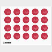 Sticker Rond Noël moderne Red Business (Feuille)