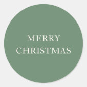 Sticker Rond Noël moderne vert classique (Devant)