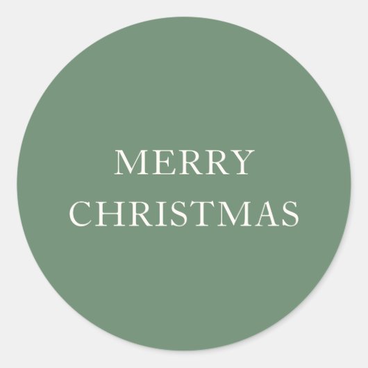 Sticker Rond Noël moderne vert classique (Devant)