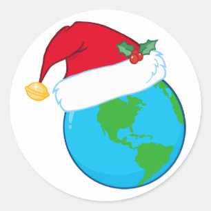 Sticker Rond Noël mondial