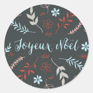 Sticker Rond Noël naturel vacances à Slate