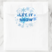 Sticker Rond Noël neige (Sac)