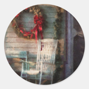 Sticker Rond Noël - Noël est juste autour du coin
