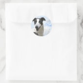 Sticker Rond Noel noir et blanc gris2 (Sac)