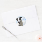 Sticker Rond Noel noir et blanc gris2 (Enveloppe)