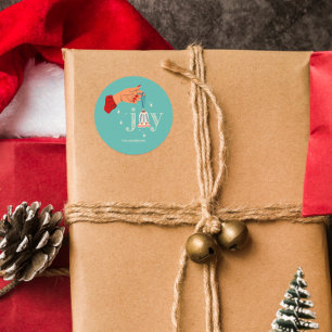 Sticker Rond Noël Ornament Joie Fête