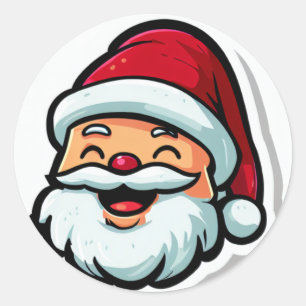 Sticker Rond Noël père Noël