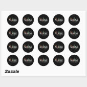 Sticker Rond Noël Père Noël Préférée Infirmière Noël Cadeaux Fê (Feuille)