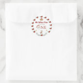 Sticker Rond Noël Père Noël premier anniversaire (Sac)