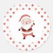 Sticker Rond Noël Père Noël premier anniversaire (Devant)