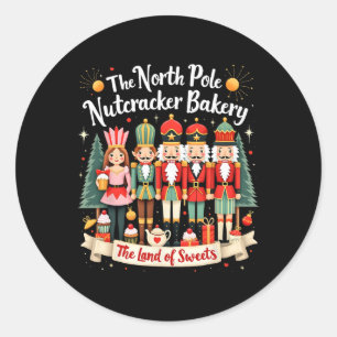 Sticker Rond Noël Pôle Nord Casse-Noisette Kery Le Pays Des Fri